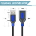thumbnail image 3 of Fasgear USB Extension Cable 3 Pack, 3ft USB 2.0 Type A Male to Female Extender Cord for Playstation,USB Flash Drive,Keyboard,Mouse, Printer, Laptop Cooler at Home/Office/Car (1m, Blue,Purple,Black), 3 of 6
