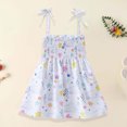thumbnail image 2 of Robe d'Été pour Filles Été Bébé Filles Robe Sans Manches à Bretelles Imprimé Graphique Vêtements pour Enfants, 2 of 9