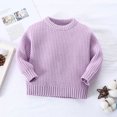 thumbnail image 2 of Kcodviy Chandails d'Hiver pour Tout-Petits Enfants Bébé Fille pour Filles Garçon Col Rond Manches Longues Femmes Hauts d'Hiver Chandail Uni pour Nourrisson Chandail Tricoté Automne Hiver Chaud Chandail à Enfiler Hauts Manteau Veste, 2 of 4