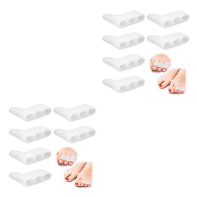 Ruiboury 6pcs Silica Gel Little Toe Cushions For Toe Straightening Improve Foot Health Portable Toe Separator 2Set