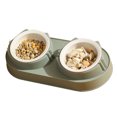 thumbnail image 3 of Pet Food Bowl Set, Exquisite Large Caliber Portable Double Cat Bowl  For Dog, 3 of 8