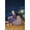 thumbnail image 2 of Gouchee Home Alfa Pink Bean Bag Chair – Soft Velour Polyester Fabric with Polystyrene Bead Filling, Suitable for Adults and Teens, Lightweight & Portable Seating for Dorm or Living Room, 2 of 7