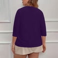 thumbnail image 4 of CFLVAEK Fall Cardigan Sweaters for Plus Size Women Casual Short Sleeve Open Front Shrugs Soft Solid Color Cropped Boleros Lightweight Cardigans Cover Ups Purple XXXXL, 4 of 7