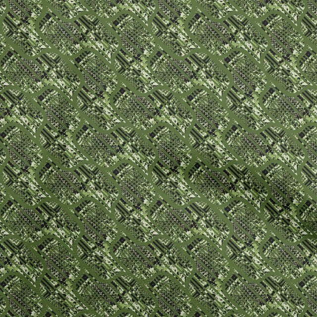oneOone Popeline de Coton Vert Forêt Tissu Texture Matière de Robe Tissu Imprimé Tissu au Mètre 56 Pouces de Large
