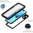 thumbnail image 3 of MYKOMI for iPhone 13 Mini Phone Case, IP68 Waterproof Dustproof Shockproof Cases with Built-in Screen Protector, Full Body Sealed Protective Front and Back Cover for iPhone 13 Mini, 5.4 inch (Black), 3 of 7