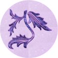 thumbnail image 1 of Ahgly Company Tapis d'Intérieur Lavable en Machine Carré Transitionnel Violet, 3 Pieds Carré, 1 of 7