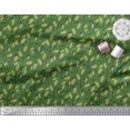 thumbnail image 1 of Soimoi Green Poly Georgette Fabric Leaves & Clover Floral Decor Fabric Printed Yard 52 Inch Wide, 1 of 5