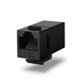 thumbnail image 1 of axGear CAT6 Inline Coupler Keystone RJ45 Female to Female Snap-In Jack Insert - Black, 1 of 5