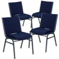 thumbnail image 1 of 4 Pk. HERCULES Series Heavy Duty Navy Blue Dot Fabric Stack Chair, 1 of 9