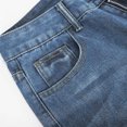 thumbnail image 4 of Bigersell Straight Jeans Women Straight Jeans Sale Bell Bottom Jeans Ankle Leg Denim Pants Button Closure Washed Distressed Female Ripped Jeans Fitted High Waist Full Length Pants Style J-39 Blue XL, 4 of 5