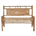 thumbnail image 2 of vidaXL Garden Bench with Cushion 120 cm Bamboo, 2 of 5