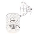 thumbnail image 4 of thinsony Electroplated Metal Birdcage Shape Tea Light Candle Holder A-Silver, 4 of 8