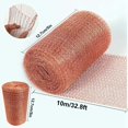 thumbnail image 3 of Mesh Rodent Control,Rodent Proof Wire Mesh,5 Inch X 32 Ft Copper Mesh Screen,Diy Hole Filler,Mesh Roll Wire Fabric For Dense Filter Screen Woven Crafts Window,Copper Wire Mesh Roll,Bronze, 3 of 9