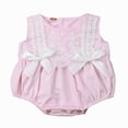 thumbnail image 1 of Baby Girls Sleeveless Ruffle Lace Romper, 1 of 3