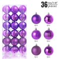 thumbnail image 2 of Christmas Ornaments 36-Pack Christmas Ball Ornaments With Strings  Shatterproof Plastic Christmas Bulbs  Hanging Decorations For  Tree  Holiday  Wedding  Party, 2 of 6