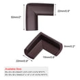 thumbnail image 2 of Unique Bargains Foam Corner Protector L Shape Cushion Table Edge Desk Guard Brown 4Pack, 2 of 7