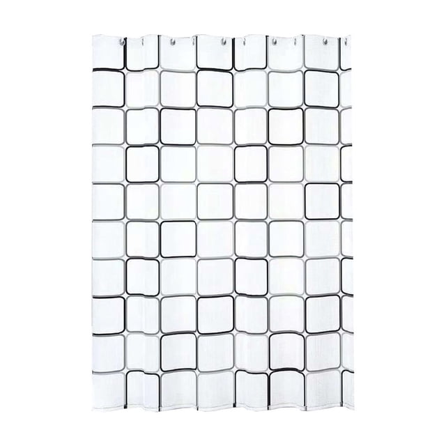 Cameland Rideau de Douche 70.86x39.37 Po pour Salle de Bain Moderne Rideau de Douche Universel pour Toutes les Saisons en Bain Ensemble de Rideaux de Douche Longs