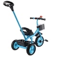 thumbnail image 4 of Bike Children Tricycle Balance Trike Folding Pedals Adjustable Push Handle Direction Control Toddler Bike, 4 of 8