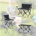 thumbnail image 3 of Outsunny Ensemble de 4 Tables et Chaises de Camping Pliantes Portatives, Gris, 3 of 10