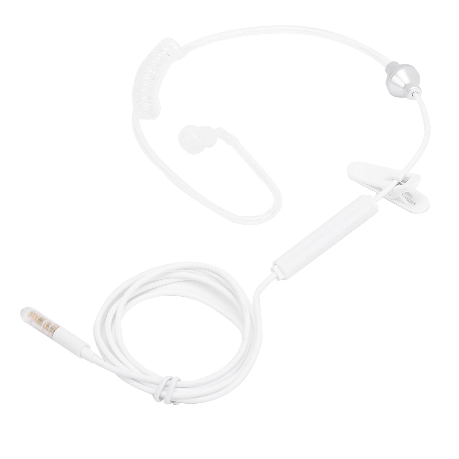 Qiilu 3.5mm Air Tube Earphone Single Ear Stereo Headset Headphone For Smart Cell Phone