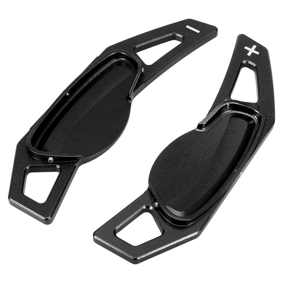 Unique Bargains Pair Black Car Steering Wheel Shift Paddle Cover Shifter Extension Aluminum Alloy for Mercedes Benz Smart Fortwo Forfour