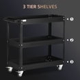 thumbnail image 4 of DURHAND 3 Tier Rolling Tool Cart, 330 LBS Capacity Utility Cart, Black, 4 of 10