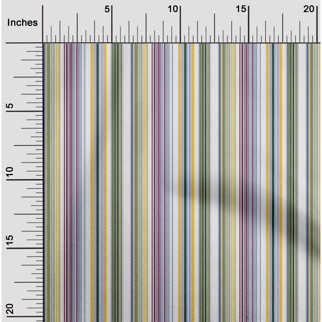 oneOone Silk Tabby Fabric Multicolor Stripe Fabric Prints By Yard 42 Inch Wide