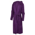 thumbnail image 4 of Innerwin Dressing Gown Solid Color Men Wrap Robe Home Hooded Thicken Plush Bath Robes Purple 4XL, 4 of 7