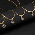 thumbnail image 4 of SIfdSeng Collier Initiale 26 Forme Ronde Chaîne Alphabet 26 Collier Alphabet A Z Initiale 26 Colliers Dorés pour Femmes Filles, 4 of 4