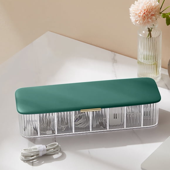under 5, Plastic Cable Holder, 8-Compartment Data Organiser, Stackable Lid Design, for Electronics, Travel Office Use, Cable Management Box, Organised Charging Solution Hzhnb Buy today [New Arrival]