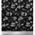 thumbnail image 1 of Soimoi Gray Rayon Fabric Leaves & Floral Fabric Prints by Yard 42 Inch Wide, 1 of 3