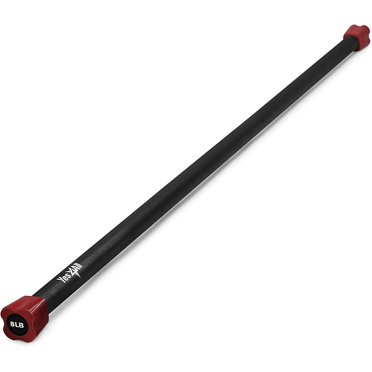 Barre d'Entraînement Corporel Totale/barre Lestée & Bande de Résistance Barre de Pilates & Support de Barre Lestée/support de Barre Lestée Rangement - Idéal pour Aérobic Yoga et Pilates - Barre d'Exercice Lestée