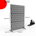 thumbnail image 2 of 72" H x 47" W Freestanding Metal Privacy Screen - Rustproof Weather-Resistant, 0.39" Gap Decorative Fence for Patio & Garden, 2 of 9