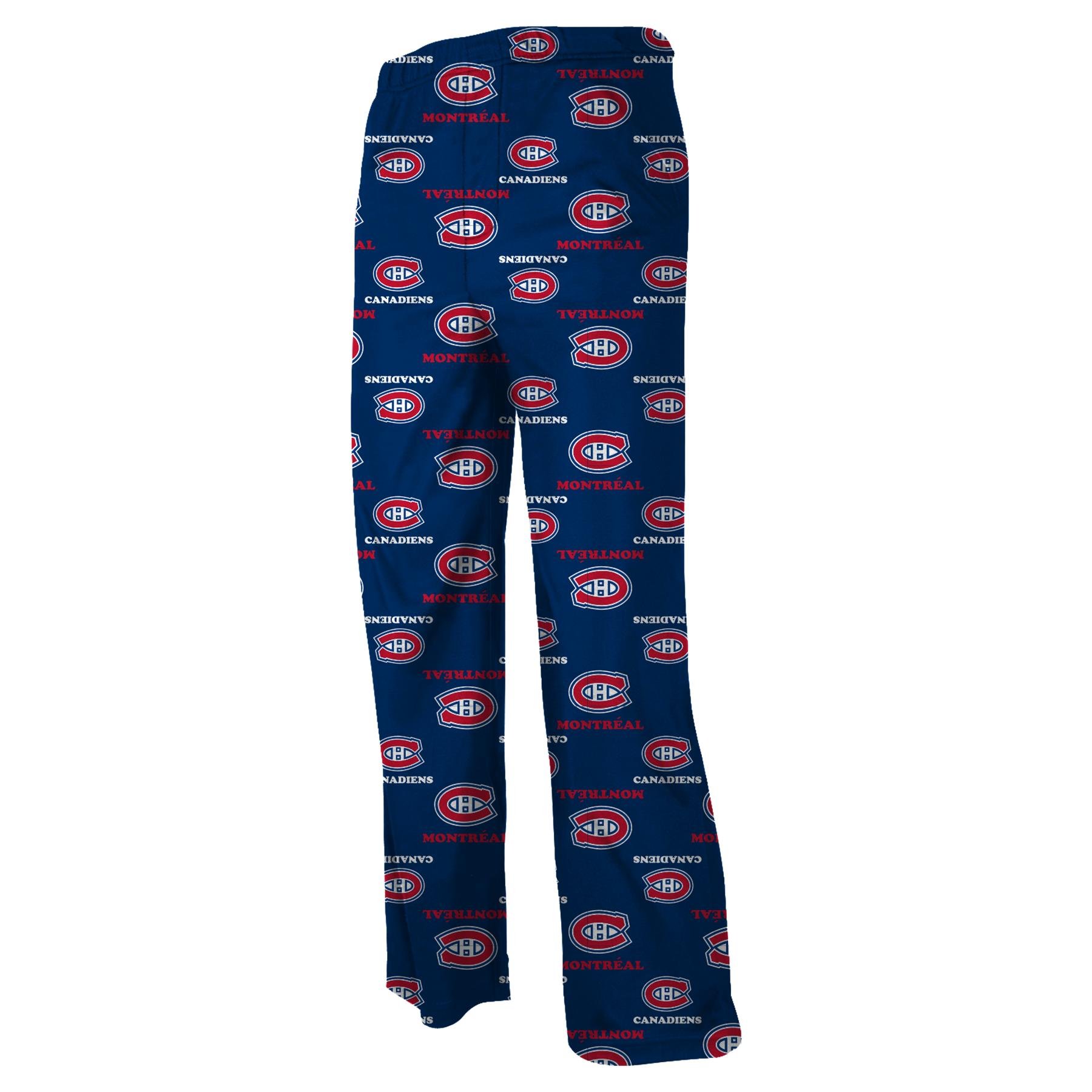 Outerstuff Pantalon de Pyjama à Imprimé Intégral pour Jeunes Canadiens de Montréal
