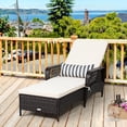 thumbnail image 1 of Costway PE Rattan Chaise Lounge Chair Armrest Recliner Adjustable Pillow, 1 of 10