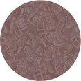 thumbnail image 1 of Ahgly Company Machine Washable Indoor Square Transitional Rosy Pink Area Rugs, 3' Square, 1 of 7