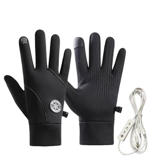 AWZXDE Gants Thermiques Chauffants pour Sports d'Hiver en Plein Air Alimentés par Batterie Rechargeable Compatibles Écran pour le Ski