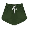 thumbnail image 3 of VKOYWKM Workout Shorts for Women Solid Color Dolphin Hem Exercise Shorts Drawstring Waisted Running Athletic Gym Shorts with Pockets, 3 of 6