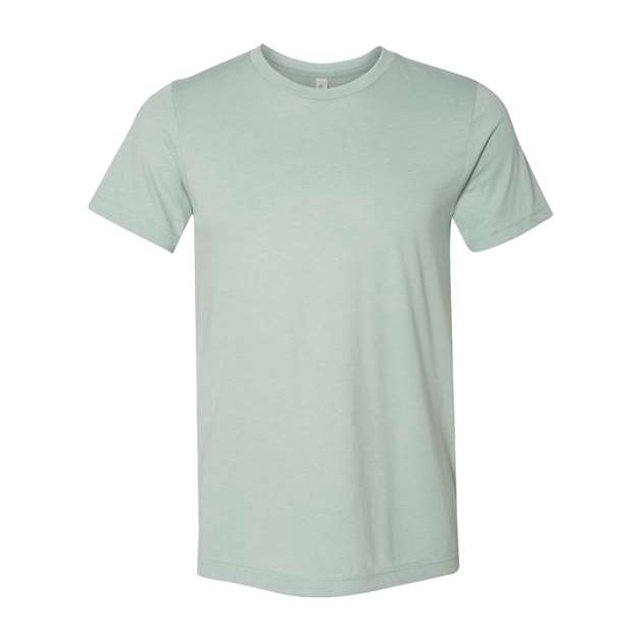 Bella Canvas Mens CVC Jersey Tee, L, Heather Dusty Blue