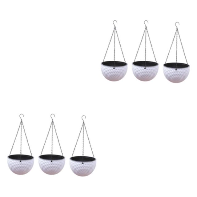 Wweixi 3pieces Stylish Planters For Hanging Pot Flower Plant Hanging Garden white S 2Set