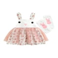 thumbnail image 1 of Robe de Pâques pour Bébé Fille, Nourrisson et Tout-Petit, Imprimé Floral Bunny Tutu, Robes de Fête, Violet, 2-3 Ans, 1 of 9