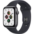 thumbnail image 1 of Apple Watch SE (GPS, 44mm) - Space Grey Aluminium Case with Midnight Sport Band - Regular, 1 of 5