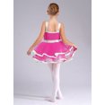 thumbnail image 4 of Hansber Robe Tutu de Danse pour Filles Enfants Paillettes Jazz Fête Robe de Danse Costume de Performance sur Scène Rose Vif 8, 4 of 7