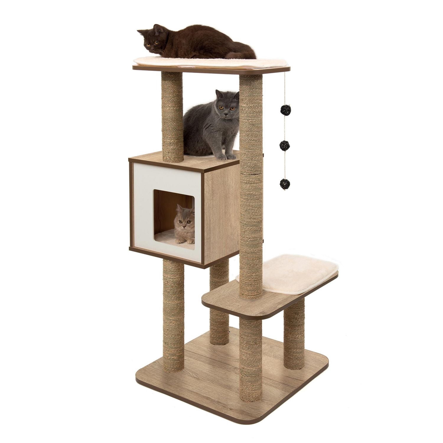 Catit Vesper High Base Cat Furniture, Oak