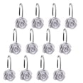 thumbnail image 3 of Shower Curtain Rings,Shower Curtains for Bathroom Rose Shower Curtain Hooks Curtain Hooks Shower Curtain Hanging Rings Hardware Accessories Decorative Hooks Shower Curtain Hooks, 3 of 6
