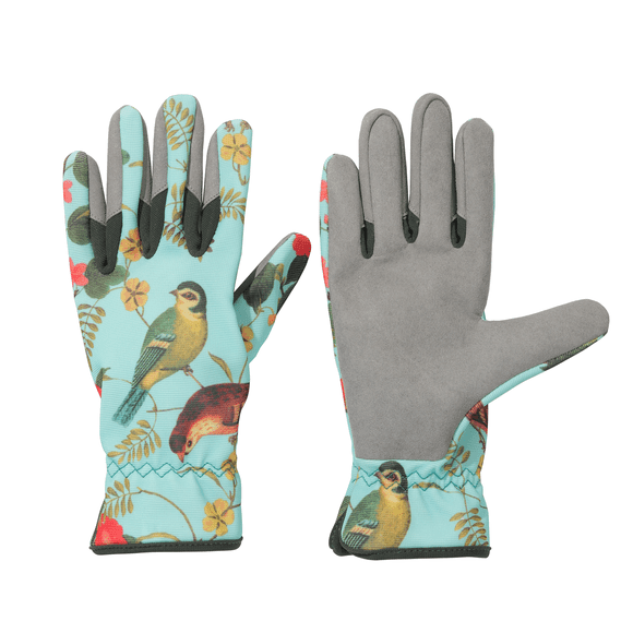" Effiegu Garden Shop " Brand Bird Floral Garden Glove Preventing Thorns Dirt Debris Durable for Woman