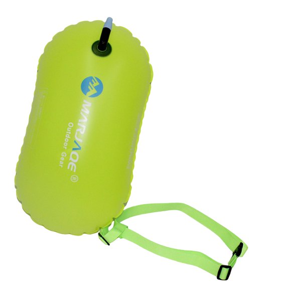 Siruishop Bouée de Natation Gonflable 8 kg Flottabilité pour Nageurs en Eau Libre Triathlètes Jaune