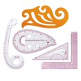thumbnail image 3 of Dress Makers Ruler Styling Sewing French Curve Ruler Set Fashion Design Rulers Metric Rulers Set for Pattern Makers, Tailors 5 Pieces, 3 of 8