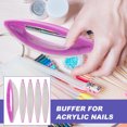 thumbnail image 5 of UPGRATOR 5Pcs Nail Buffers Blocks Nail Waxing Buffer Waxing Purple PP For Personal Users, 5 of 5