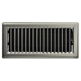 thumbnail image 1 of Imperial 4" x 10" Brushed Nickel Steel Floor Register, Louvered, 1-pk, 1 of 6